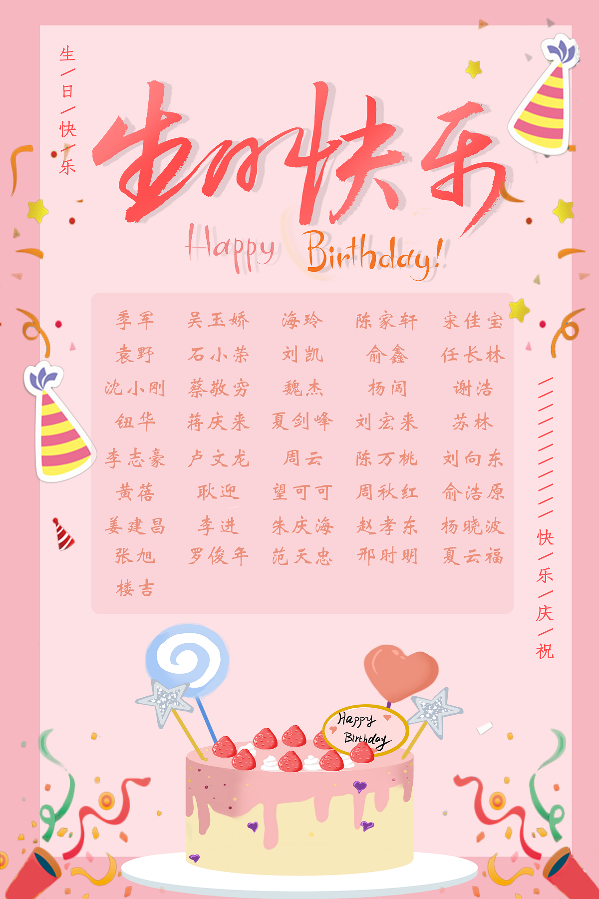 【生日祝?！抗ё?月生日的員工生日快樂！